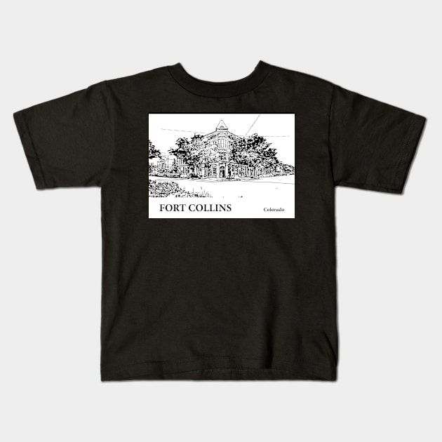 Fort Collins - Colorado Kids T-Shirt by Lakeric